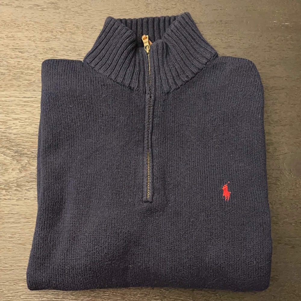 Polo Ralph Lauren 1/4 Zip Sweater. (XL)